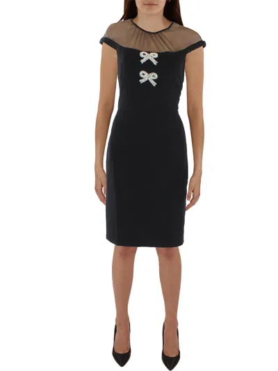 Maggy London Womens Bow Polyester Cocktail And Party Dress In Black