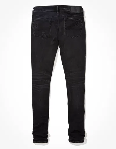American Eagle Outfitters Ae Airflex+ Patched Stacked Skinny Jean In Black