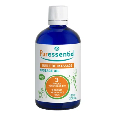 Puressentiel Organic Massage Oil With 3 Organic Vegetable Oils By  For Unisex - 3.38 oz Oil In White