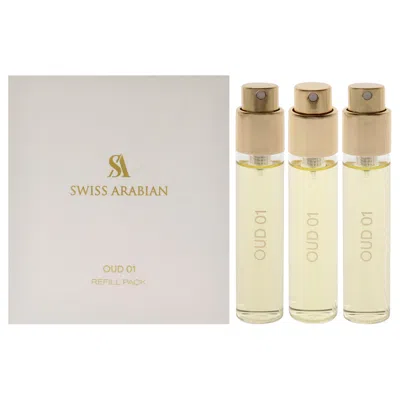 Swiss Arabian Oud 01 By  For Unisex - 3 Pc Mini Gift Set 3 X 1oz Edp Spray (refill) In White
