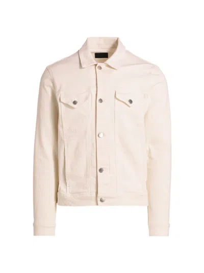 Monfrere Men's Dean Trucker Jacket In Vintage Blanc
