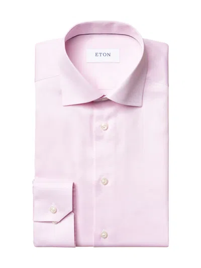 Eton Men's Slim-fit Twill Dress Shirt In Red