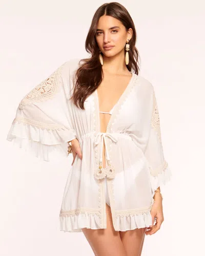 Ramy Brook Waistcoata Button Down Coverup Top In White