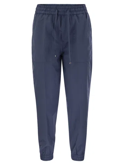 Dondup Alba Cotton Jogger Trousers In Blue