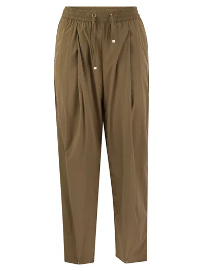 Herno Light Stretch Nylon Trousers In Brown