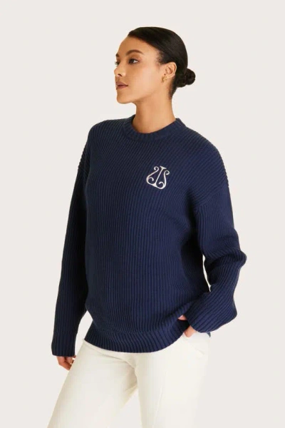 Alala Adult Women Crest Sweater In Navy