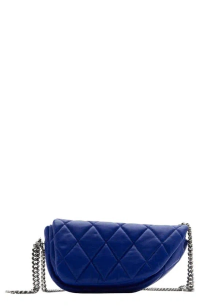 Burberry Shield Lock Quilted Shoulder Bag In Blue