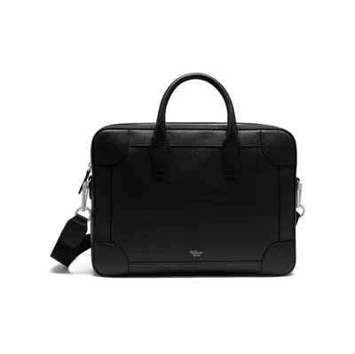 Mulberry Belgrave Full-grain Leather Briefcase In Black