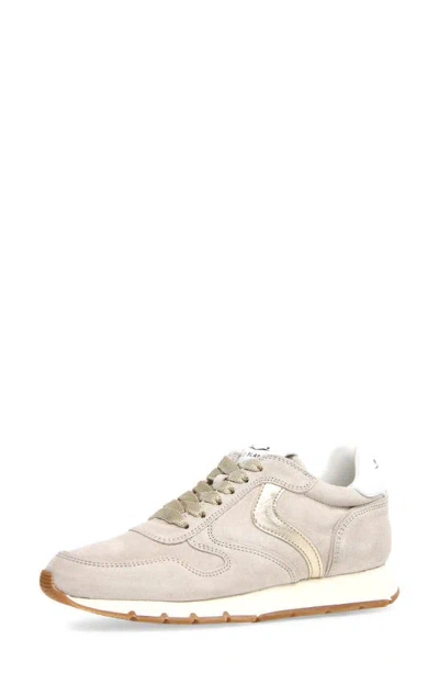 Voile Blanche Women's Julia Lace Up Low Top Trainers In Beige