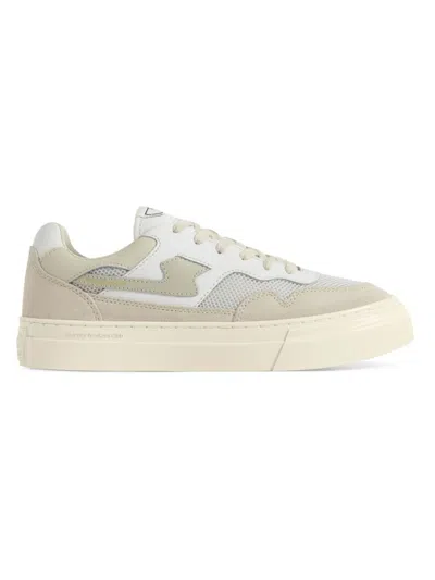 Stepney Workers Club Men's Pearl S-strike Leather Sneakers In Ecru Putty