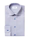 Eton Men's Slim-fit Textured Solid Shirt In Blue