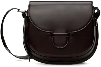 Lemaire Cartridge Leather Shoulder Bag In Brown