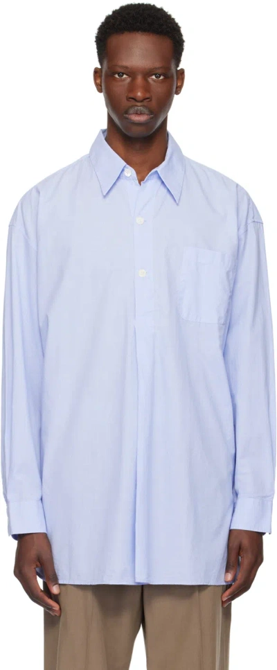 Our Legacy Popover Cotton Shirt In Blue