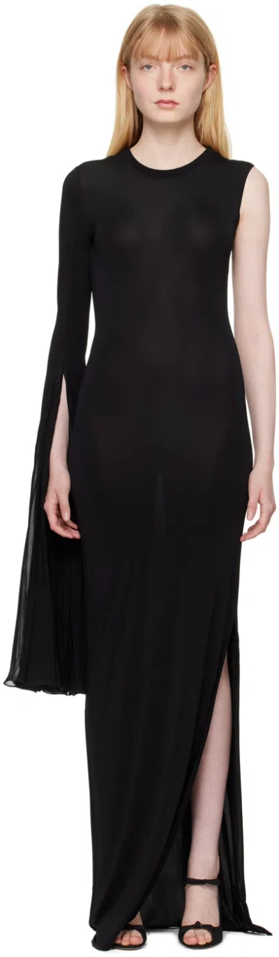 Nensi Dojaka Asymmetric-design Dress In Black