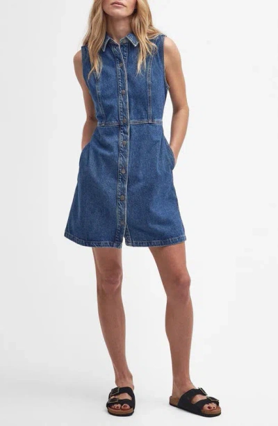 Barbour Molly Sleeveless Denim Dress In Authentic