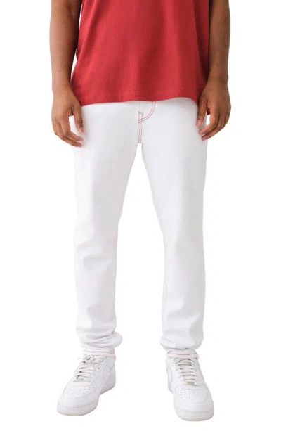 True Religion Brand Jeans Matt Relaxed Skinny Jeans In Optic White