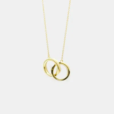Pre-owned Tiffany & Co 18k Yellow Gold 1837 Interlocking Circles Pendant Necklace