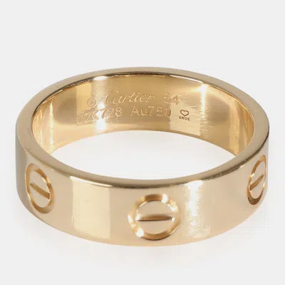 Pre-owned Cartier Yellow Gold Love Ring