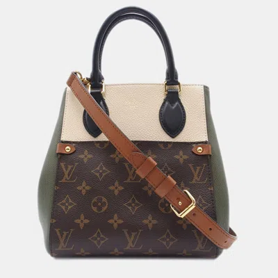 Pre-owned Louis Vuitton Monogram Fold Tote Pm In Brown