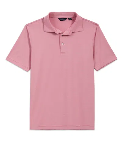 Scott Barber Micro Stripe Performance Polo, Nantucket Red In Multi