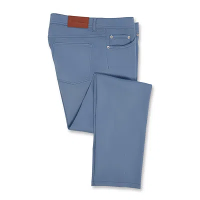Scott Barber Sateen 5 Pocket Chino, Country Blue In Multi