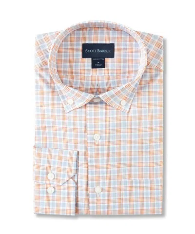 Scott Barber Organic Cotton Check, Coral In Pink