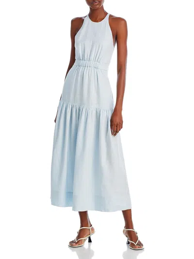 A.l.c Wrenley Womens Linen Long Maxi Dress In Blue