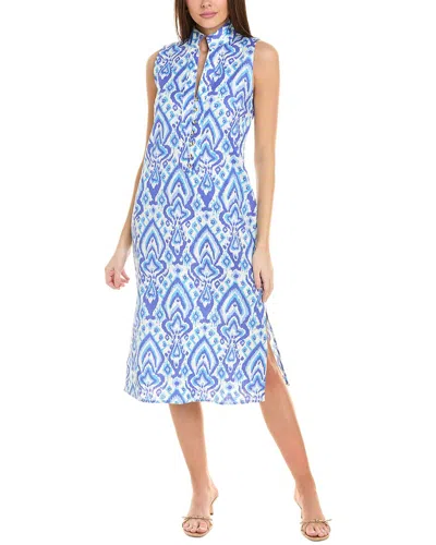Sail To Sable Linen-blend Maxi Tunic In Blue