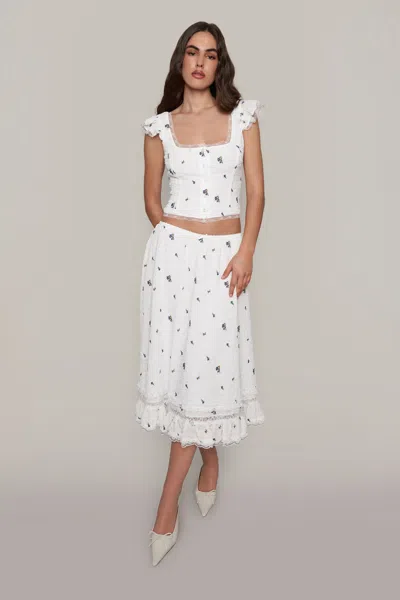 Danielle Guizio Ny Aletta Skirt In White
