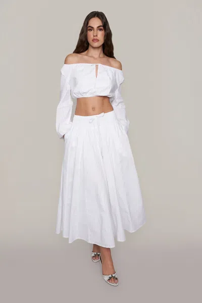 Danielle Guizio Ny Giulia Skirt In White