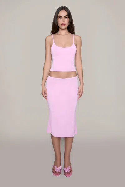 Danielle Guizio Ny Selene Midi Skirt In Cotton Candy
