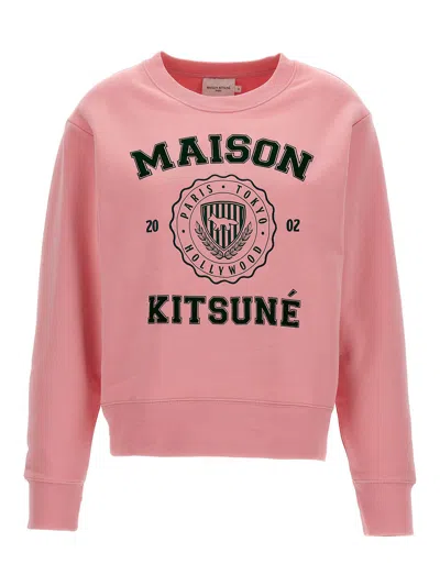 Maison Kitsuné Pink Hotel Olympia Edition Varsity Sweatshirt In Nude & Neutrals