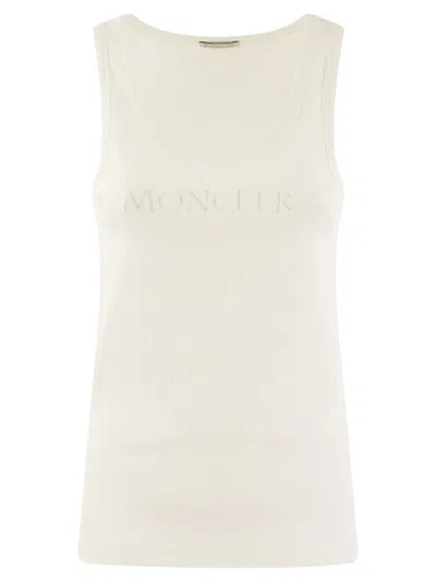 Moncler Logo-embroidered Sports Vest In White