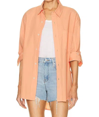 Citizens Of Humanity Kayla High-low Button-front Shirt In Orange