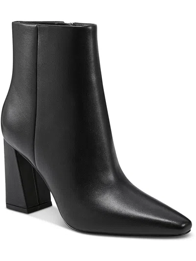 Marc Fisher Garina Womens Leather Pointed Toe Ankle Boots In Black