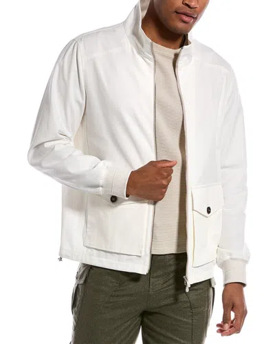 Brunello Cucinelli Canvas Jacket In White