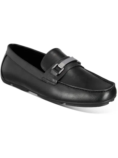 Alfani Men's Egan Faux Leather Driving Loafers, Created For Macy's Men's Shoes In Black