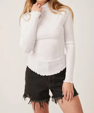 Free People Make It Easy Thermal Top In Ivory In Multi