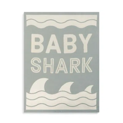 Demdaco Baby Shark Woven Blanket In Nursery Keepsake In Gray
