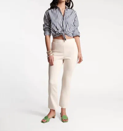 Frances Valentine Quincy Solid Stretch Pants In White