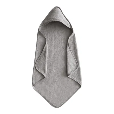 Mushie Kid's Organic Cotton Baby Hooded Towel In Gray