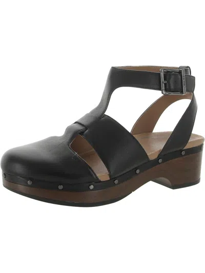 Vionic Faye Womens Leather Studded Clogs In Black