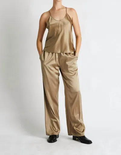 Beryll Silk Top Cami In Caramel In Brown