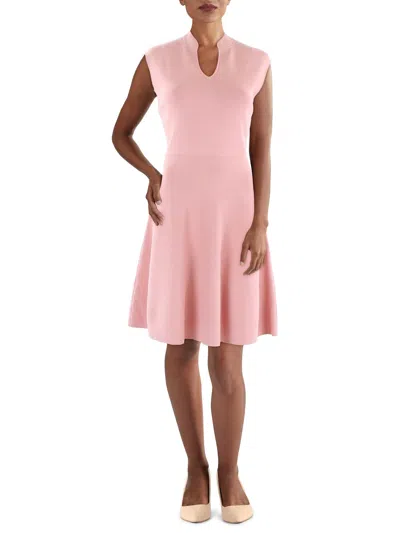 Ted Baker Lliliee Womens Office Career Fit & Flare Dress In Pink
