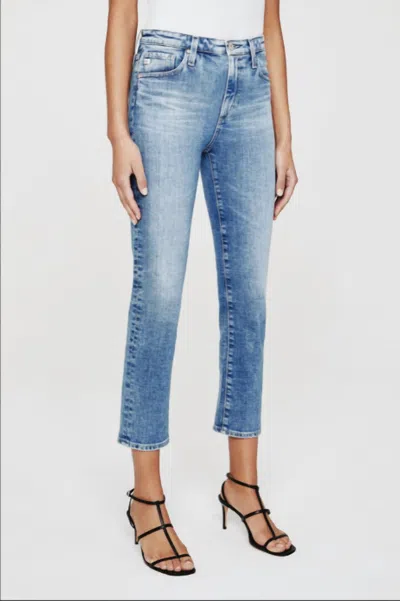 Ag Isabelle High Rise Crop Jeans In Courtyard In Multi
