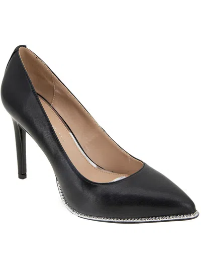 Bcbgeneration Womens Faux Leather Pointed Toe Pumps In Black