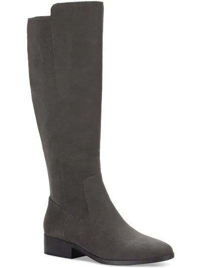 Style & Co Charmanee Womens Faux Suede Riding Knee-high Boots In Grey
