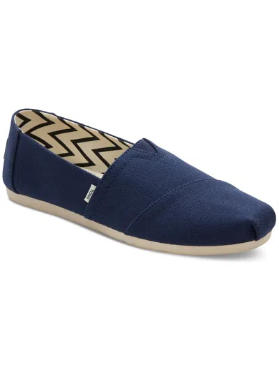 Toms Alpargata Womens Canvas Padded Insole Slip-on Sneakers In Blue