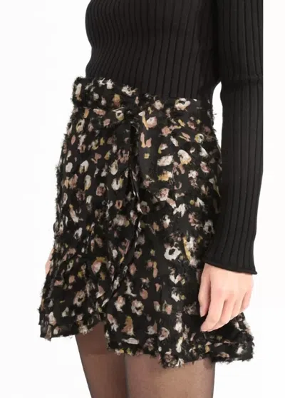 Molly Bracken Clara Skirt In Black Floral