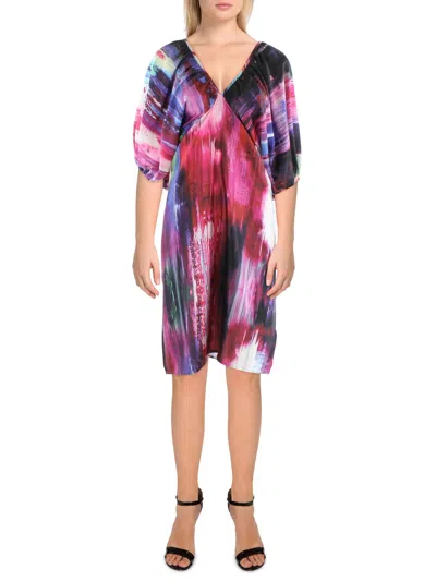 Madonna & Co Womens Party Knee-length Shift Dress In Multi